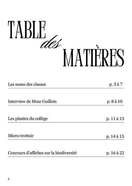 Page 2 du journal 2025